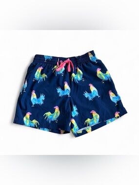 Chubbies Swim Trunks Men Small 5.5
Inch Blue Rooster Fowl Play Brief
Mesh Liner